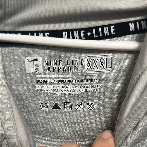 Gray NineLine Hoodie - Picture 2 of 3